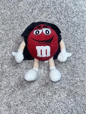 M&M's Red Character Plush Doll with Black Cape